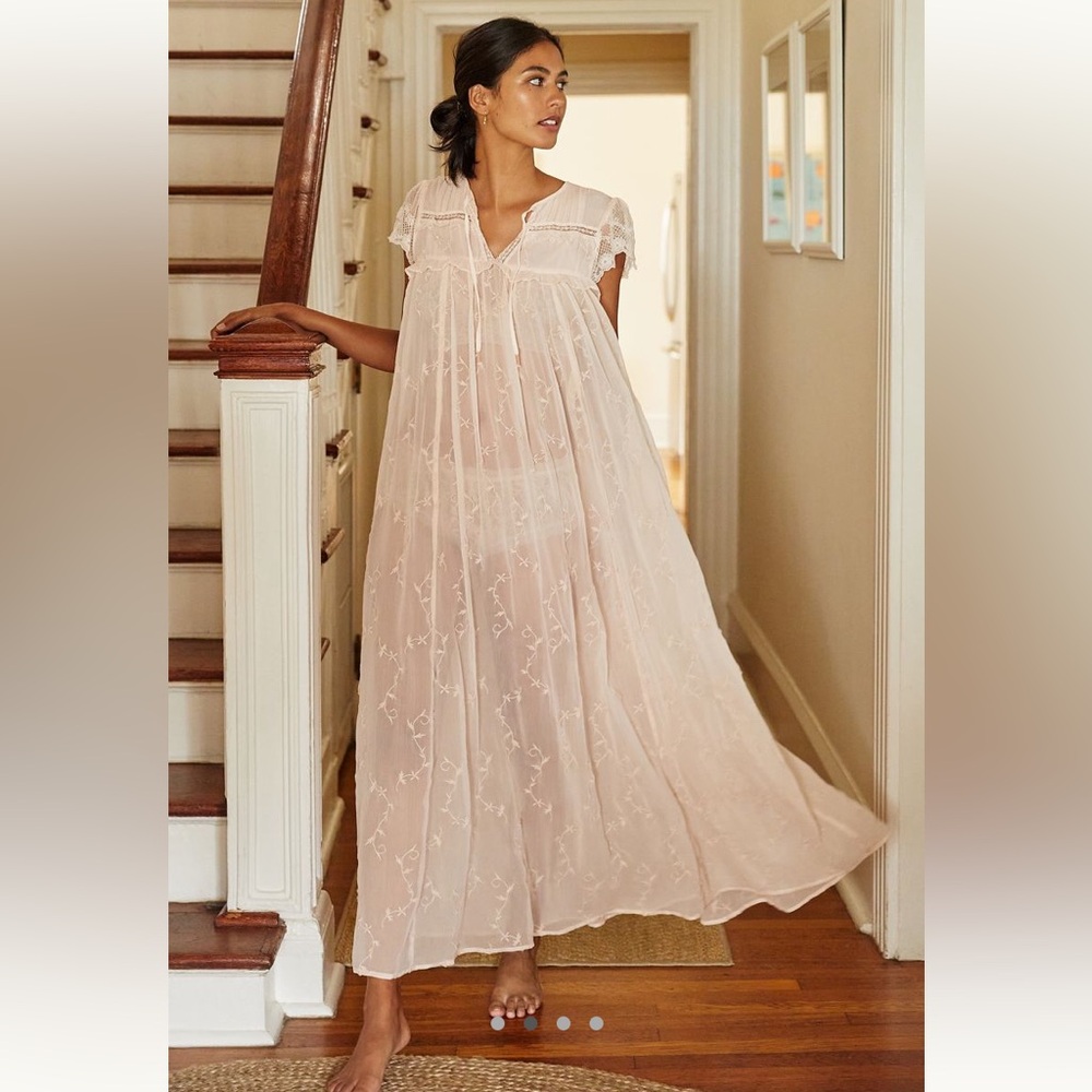 Anthropologie By Anthropologie Sheer Sleep Dress
